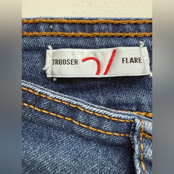 Vigoss Harlow Trouser Flare High Rise Stretchy Jeans With Front Seams Size 7 - Picture 11 of 13